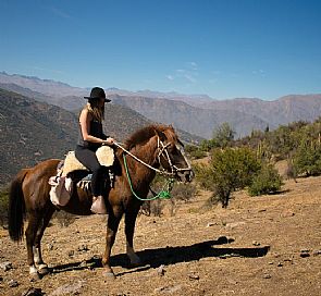 Cavalgando pela Cordilheira dos Andes