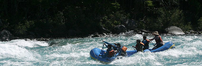 Rafting nos rios de Aysén